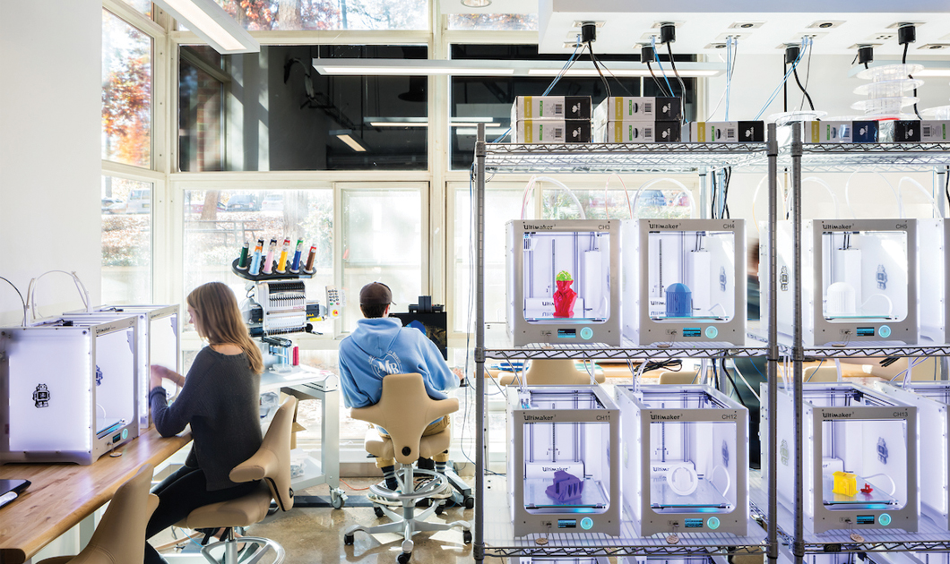 university-of-north-carolina-at-chapel-hill-unc-carmichael-makerspace-3D-printer-design-incubator