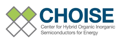 The Center for Hybrid Organic-Inorganic Semiconductors for Energy's (CHOISE) Logo